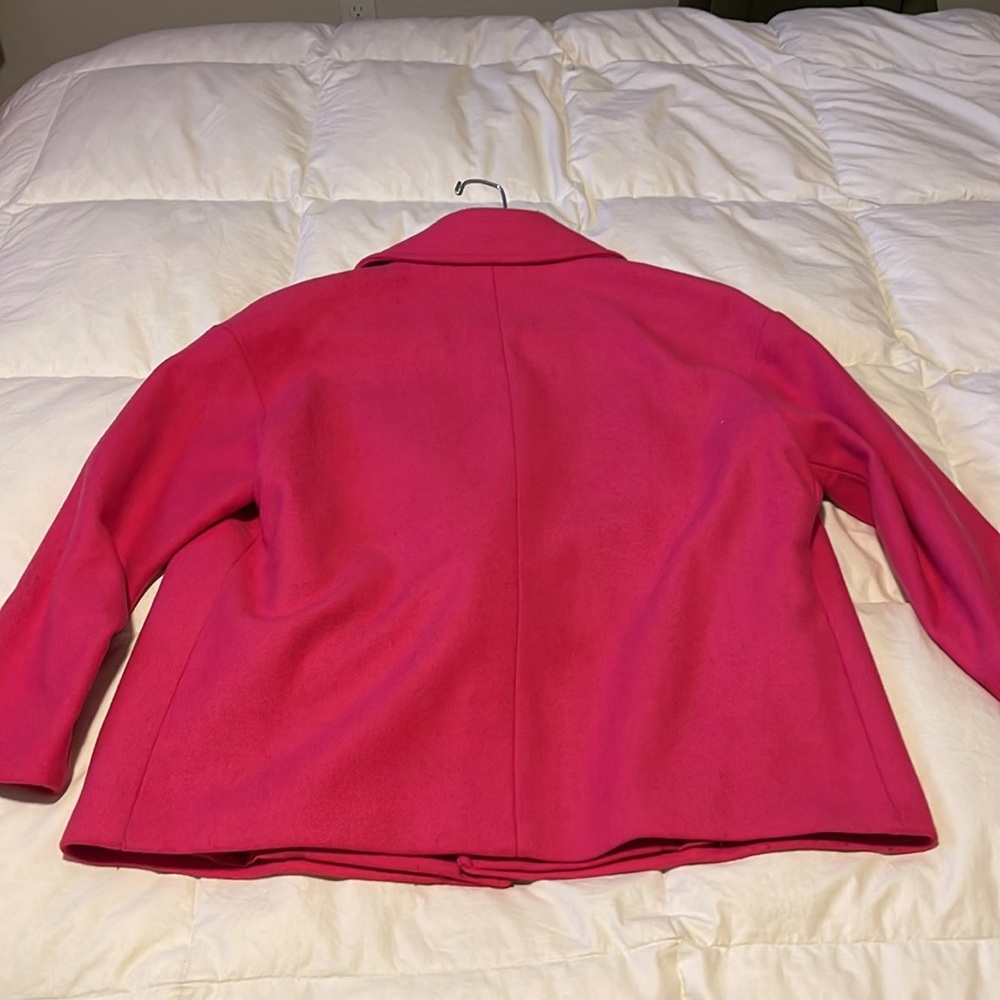 Express Hot Pink Recycled Wool Statement Jacket. - image 3